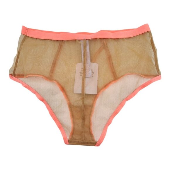 Savage X Fenty Womens 34DDD/Small Neon Nights Sheer Demi Bra and Boy Brief Set N - Picture 7 of 8